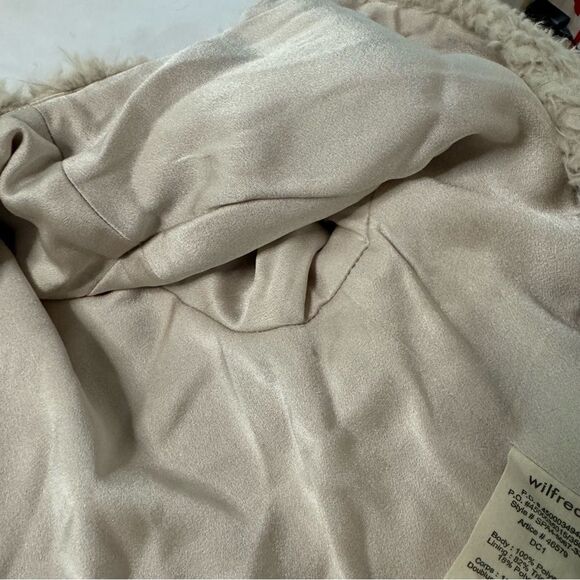 Aritzia Wilfred White Laboratorie Teddy Jacket Size XXS Oversized Sherpa Cozy - Picture 6 of 8